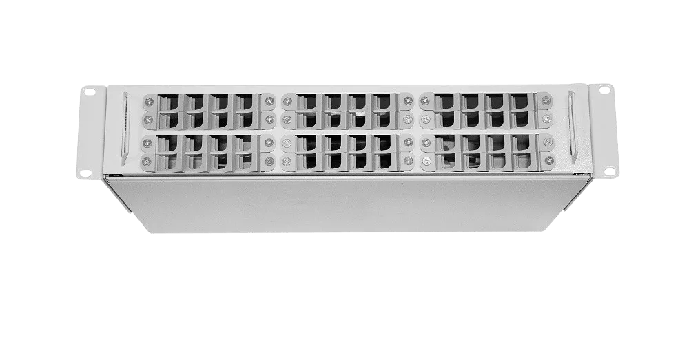 Оптический кросс (бокс) 19" выдвижной, 2U, до 48 портов