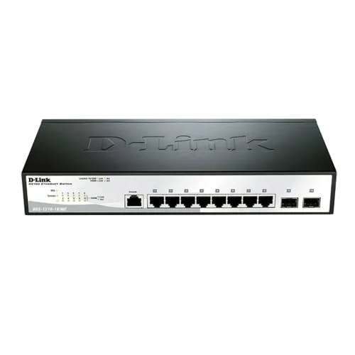 Коммутатор D-link DGS-1210-10 ME B1A DGS-1210-10/ME/B1A (1000 Base-TX (1000 мбит/с), 2 SFP порта)