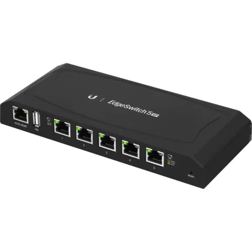 Коммутатор Ubiquiti  EdgeSwitch 5xGE RJ-45 ES-5XP (1000 Base-TX (1000 мбит/с), Без SFP портов)