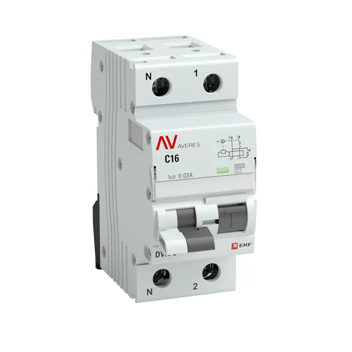 DVA-6 1P+N 63А (C) 30мА (AC) 6кА EKF AVERES