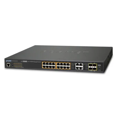 Коммутатор Planet GS-4210-16UP4C (1000 Base-TX (1000 мбит/с), 4 SFP порта)