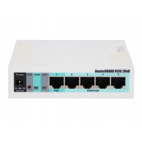 Маршрутизатор Mikrotik Wi-Fi маршрутизатор 2.4GHZ RB951G-2HnD (10/100/1000 Base-TX (1000 мбит/с))