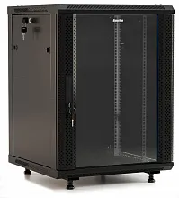 Шкаф телекоммуникационный настенный Hyperline TWB-FC-1866-SR-RAL9004 19" 18 U 600 x600 x920мм
