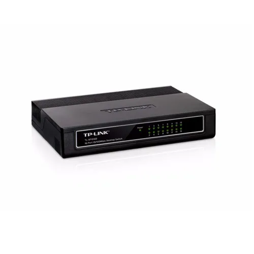 Коммутатор TP-Link TL-SF1016D (100 Base-TX (100 мбит/с), Без SFP портов)