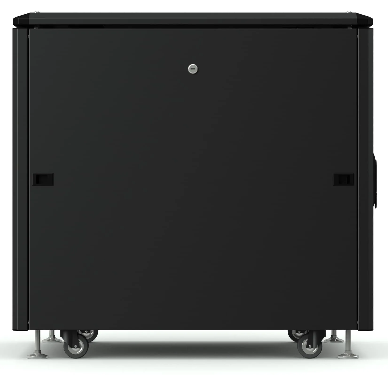 RUSRACK напольный 12U 600х800, черный, перф. дверь