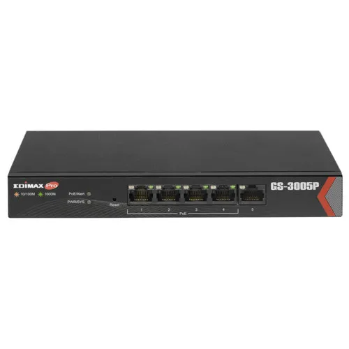 Коммутатор Edimax GS-3005P (1000 Base-TX (1000 мбит/с), Без SFP портов)