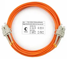 Патч-корд оптический duplex SC-SC 62,5/125 mm 7м LSZH Cabeus