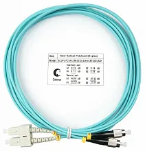 Патч-корд оптический duplex SC-FC 50/125 mm OM3 3м LSZH Cabeus