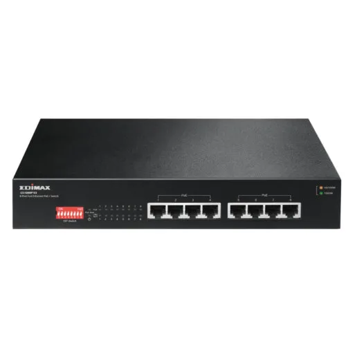 Коммутатор Edimax GS-1008P v2 (1000 Base-TX (1000 мбит/с), Без SFP портов)