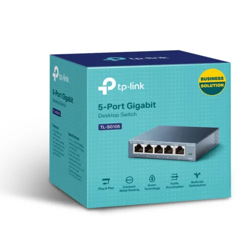 Коммутатор TENDA SG105 (1000 Base-TX (1000 мбит/с), Без SFP портов)
