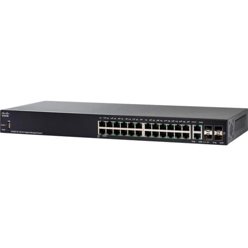 Коммутатор Cisco SG350-28-K9-EU (1000 Base-TX (1000 мбит/с), 2 SFP порта)