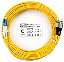 Патч-корд оптический duplex LC-FC 9/125 sm 20м LSZH Cabeus