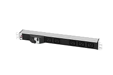 Блок розеток Rem-32 с авт., 5 IEC 60320 C19, 32А, алюм., 19", колодка