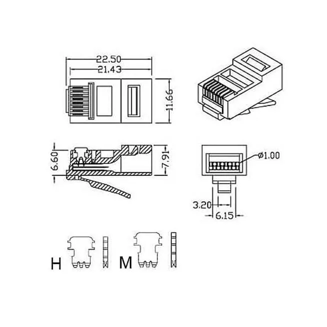 Cabeus 8P8C-SH-C6