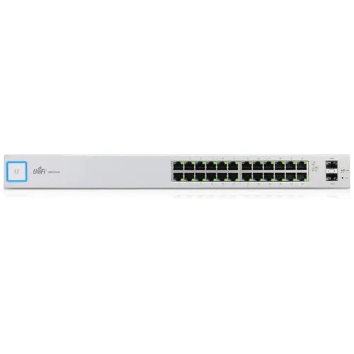 Коммутатор Ubiquiti  UniFi US-24 (NON-POE) (1000 Base-TX (1000 мбит/с), 2 SFP порта)