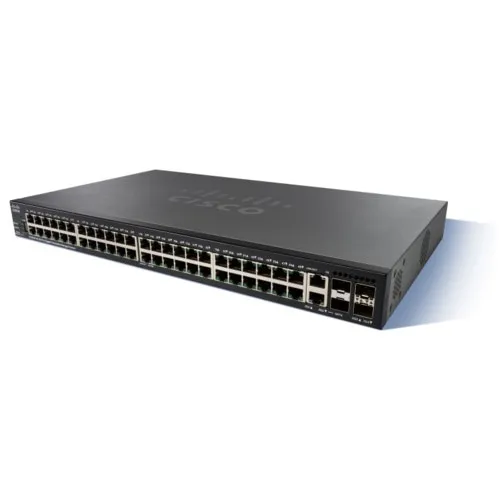 Коммутатор Cisco SG350X-48MP-K9-EU (1000 Base-TX (1000 мбит/с), 4 SFP порта)