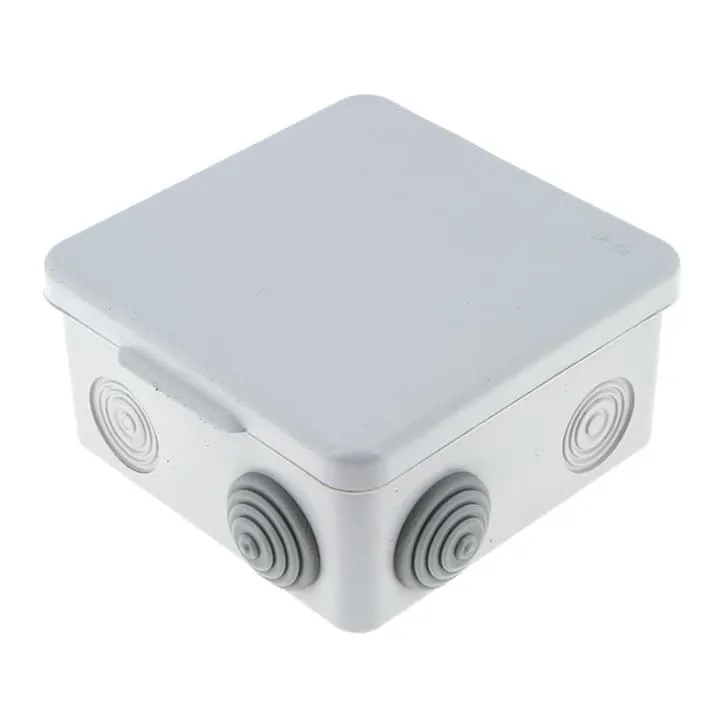 Коробка распаячная КМР-030-014 с крышкой  наружная (100х100х55), 8 мембр. вводов IP54 EKF