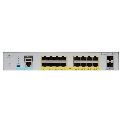 Коммутатор Cisco Catalyst 2960L 16PS-LL WS-C2960L-16PS-LL (1000 Base-TX (1000 мбит/с), 2 SFP порта)