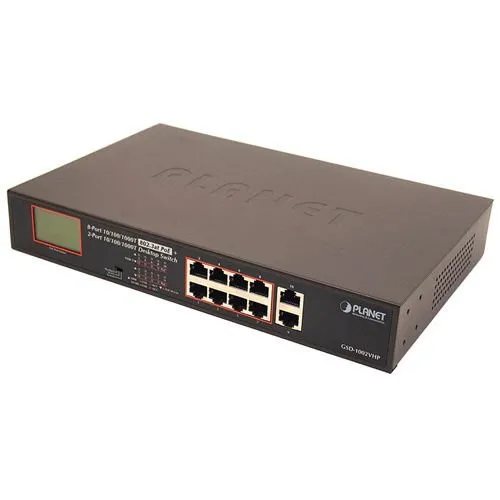 Коммутатор Planet GSD-1002VHP (1000 Base-TX (1000 мбит/с), Без SFP портов)