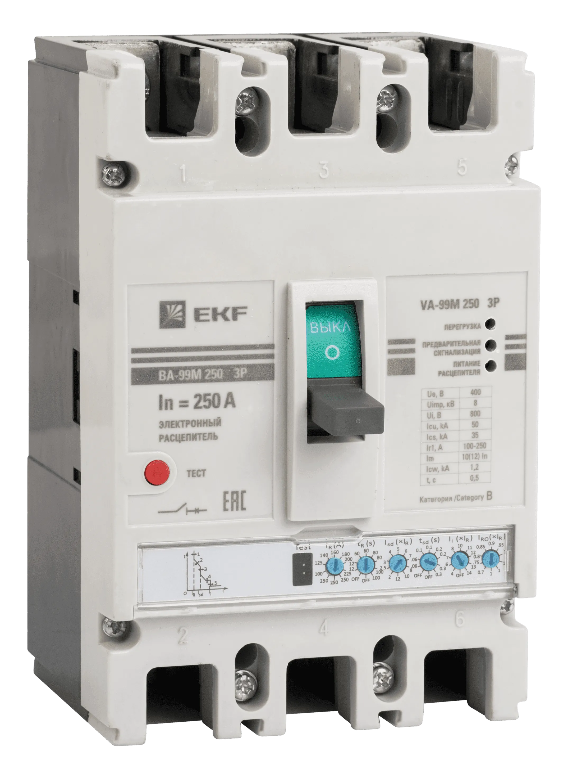 ВА-99М  400/400А 3P 65кА с электронным расцепителем EKF