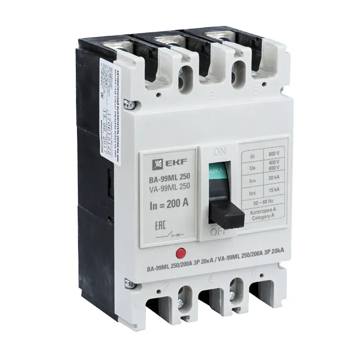 ВА-99МL 250/200А 3P 20кА EKF Basic