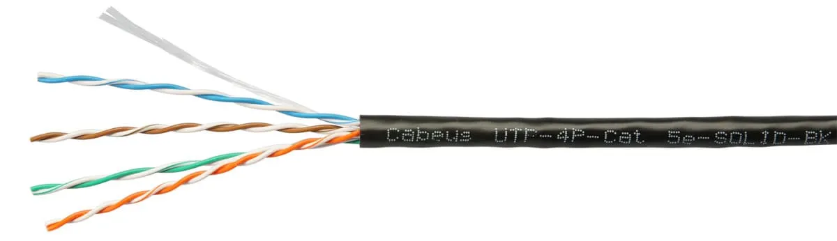 Cabeus UTP-4P-Cat.5e-SOLID-BK