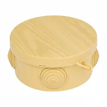 Коробка распаячная КМР-040-039 с крышкой (85х40) 4 мембр. ввода светл. дер. IP54 EKF