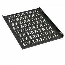 SYSMATRIX SH 6002.900 Полка 19" стационарная перфорированная глубиной 420 мм для напольных и настенных шкафов глубиной 600 мм, цвет черный (RAL 9004)