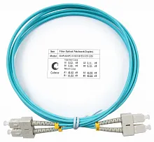 Патч-корд оптический duplex SC-SC 50/125 mm OM3 2м LSZH Cabeus