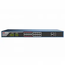 Коммутатор Hikvision DS-3E1318P-E (1000 Base-TX (1000 мбит/с), 2 SFP порта)