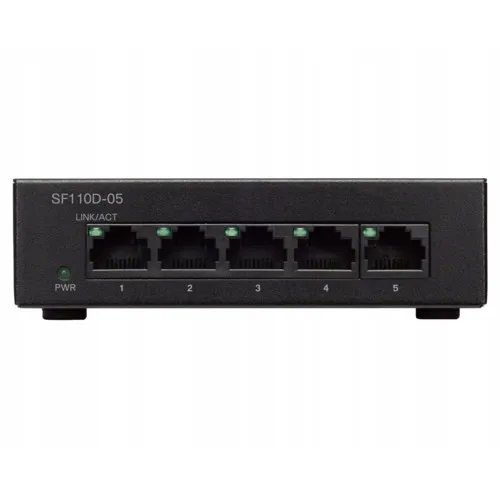 Коммутатор Cisco SG110D-05 SG110D-05-EU (1000 Base-TX (1000 мбит/с), Без SFP портов)