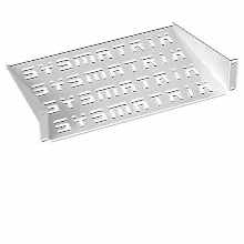 SYSMATRIX SH 4003.700 Полка 19" консольная перфорированная 2U глубина 400 мм, цвет серый (RAL 7035)