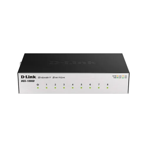 Коммутатор D-link DGS-1008D/J3 (1000 Base-TX (1000 мбит/с), Без SFP портов)