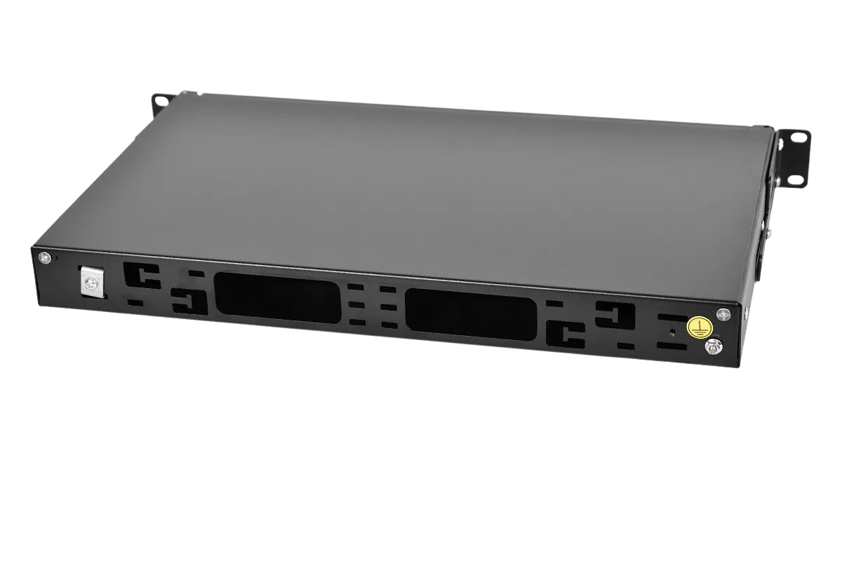 Оптический кросс (бокс) 19" выдвижной, 1U, до 24 портов, цвет черный