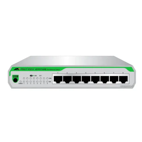 Коммутатор Allied Telesis AT-FS710/8E-60 (100 Base-TX (100 мбит/с), Без SFP портов)