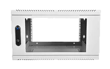 Шкаф телекоммуникационный настенный 6U (600 × 480) дверь стекло