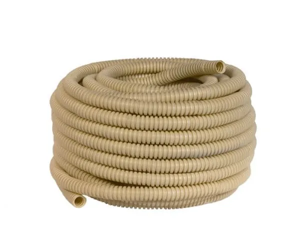 Труба гофр. ПВХ Plast с зондом под светлое дерево d20мм (25м.) EKF