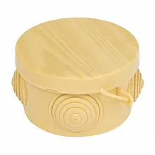 Коробка распаячная КМР-040-038 с крышкой (65х40) 4 мембр. ввода светл. дер. IP54 EKF