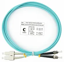 Патч-корд оптический duplex SC-ST 50/125 mm OM3 2м LSZH Cabeus
