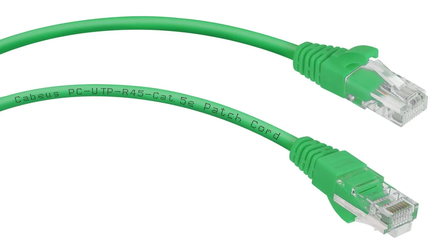 Cabeus PC-UTP-RJ45-Cat.5e-0.3m-GN