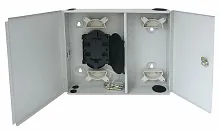 Кросс оптический настенный на 8 SC (LC duplex) со сплайс пластиной (без пигтейлов и проходных адаптеров) Cabeus