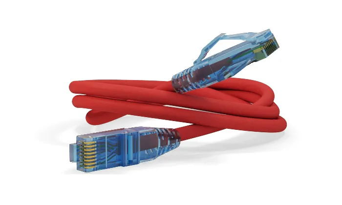 Hyperline PC-LPM-UTP-RJ45-RJ45-C6-0.3M-LSZH-RD