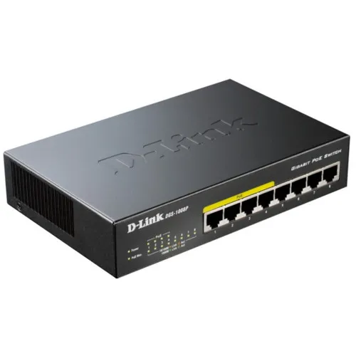 Коммутатор D-link DGS-1008P (1000 Base-TX (1000 мбит/с), Без SFP портов)