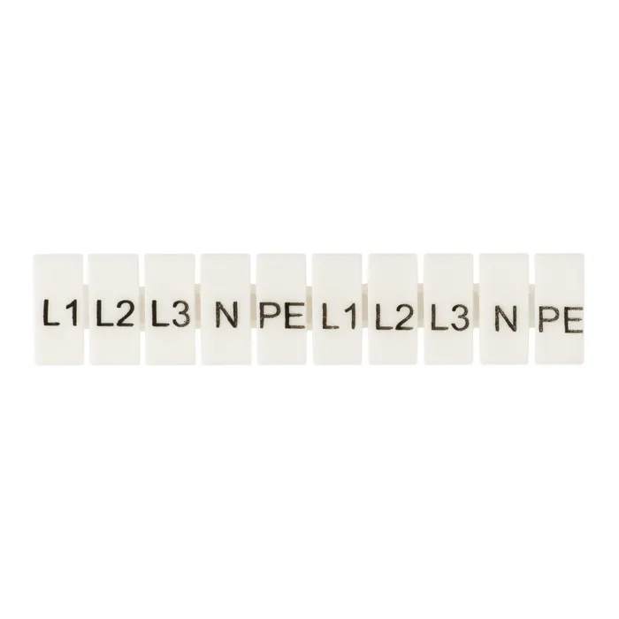 Маркеры для JXB-ST 4 с символами "L1, L2, L3, N, PE" (10 шт.) EKF