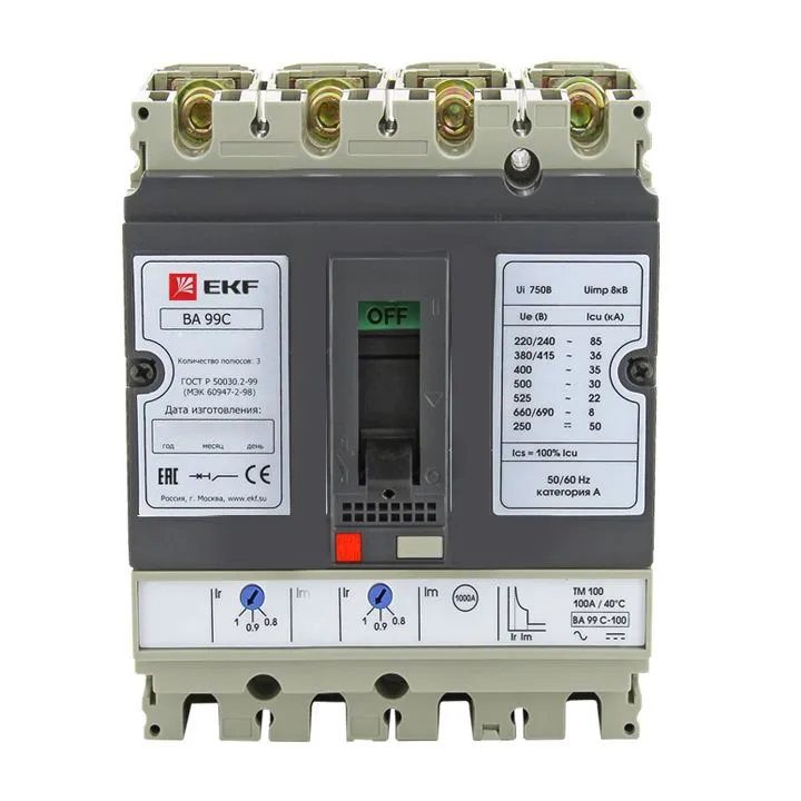 ВА-99C (Compact NS) 250/200А 3P+N 45кА EKF