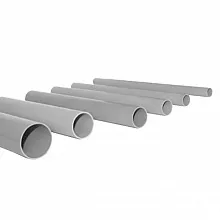 Труба гладкая жесткая ПВХ d20 EKF серая (156м/уп) (3м) EKF