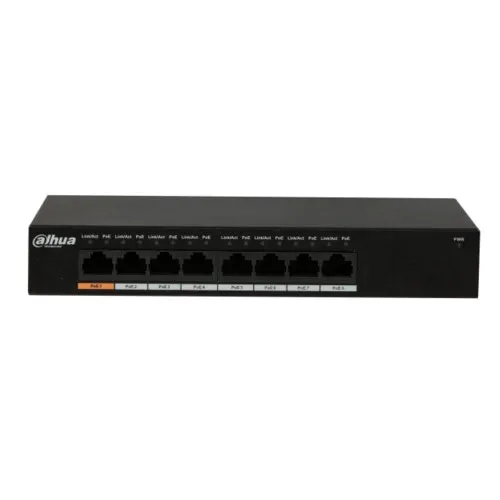 Коммутатор Dahua DH-PFS3008-8GT (1000 Base-TX (1000 мбит/с), Без SFP портов)