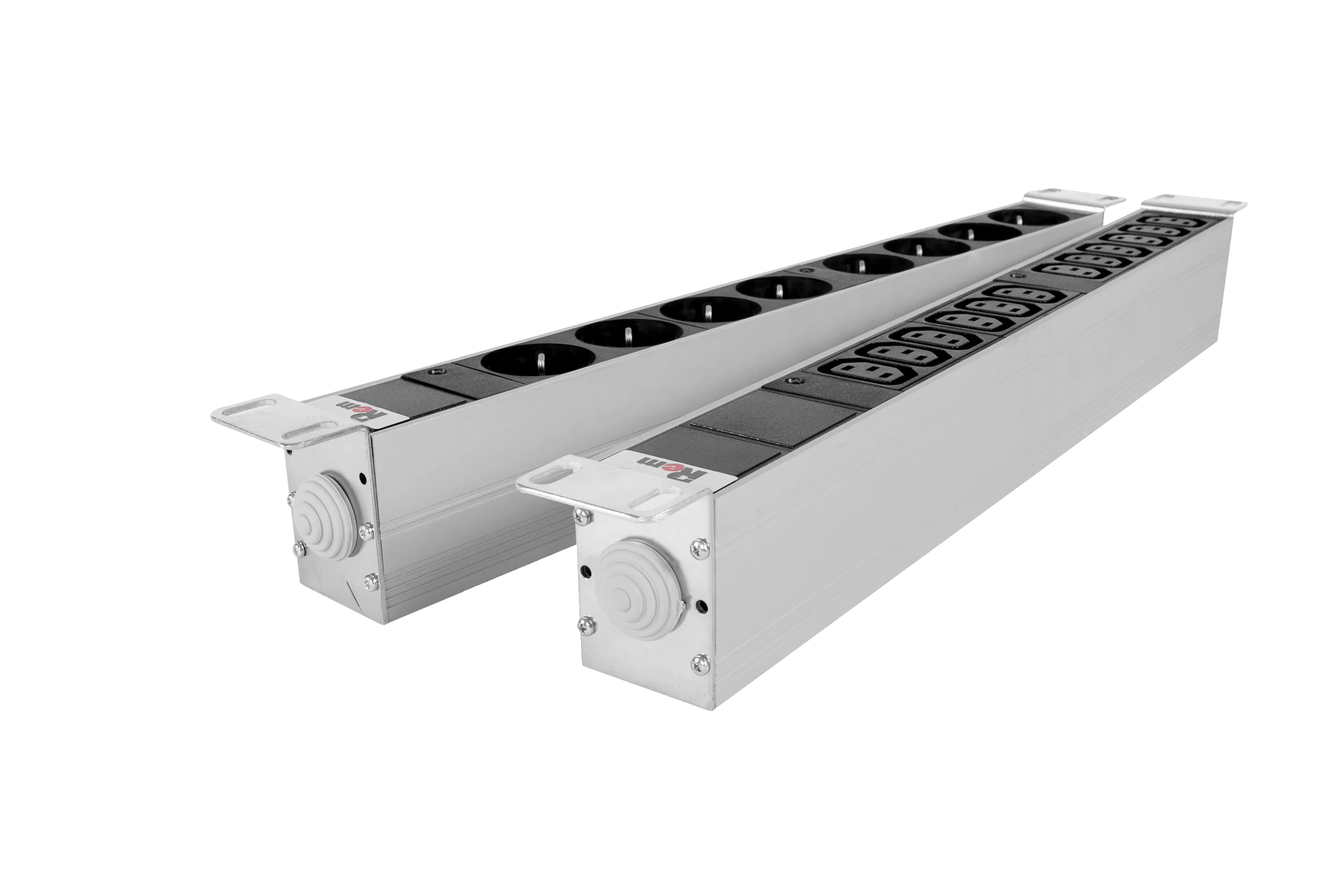 Блок розеток Rem-32 с инд., 12 IEC 60320 C13, 32А, алюм., 19", колодка