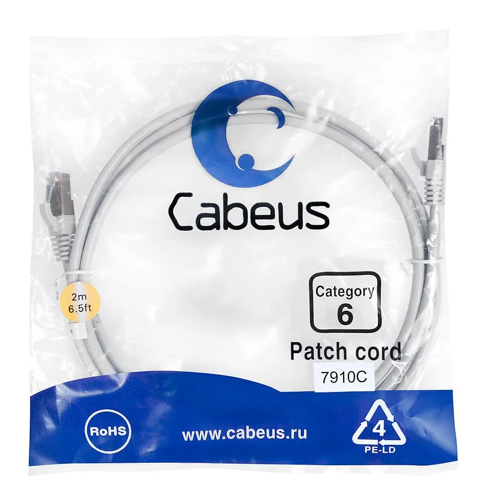 Cabeus PC-FTP-RJ45-Cat.6-2m-LSZH