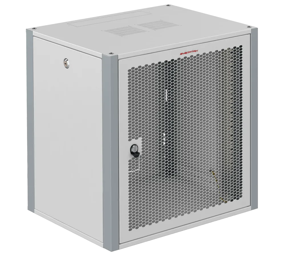 SYSMATRIX WP 6422.730 Шкаф телекоммуникационный настенный 19" 22U 600x450x1040mm (ШхГхВ) дверь перфорация, цвет серый (RAL 7035/RAL7000)